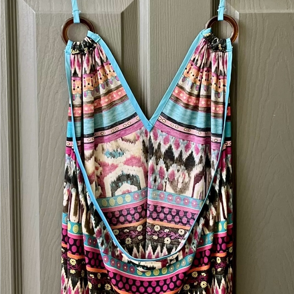 Halter Print Midi Dress Size- 4-8 - Picture 1 of 9
